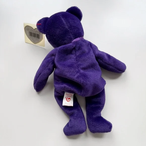 TY Beanie Baby Original Princess Diana 1997 TY Inc Oakbrook IL Purple Bear - Picture 4 of 8
